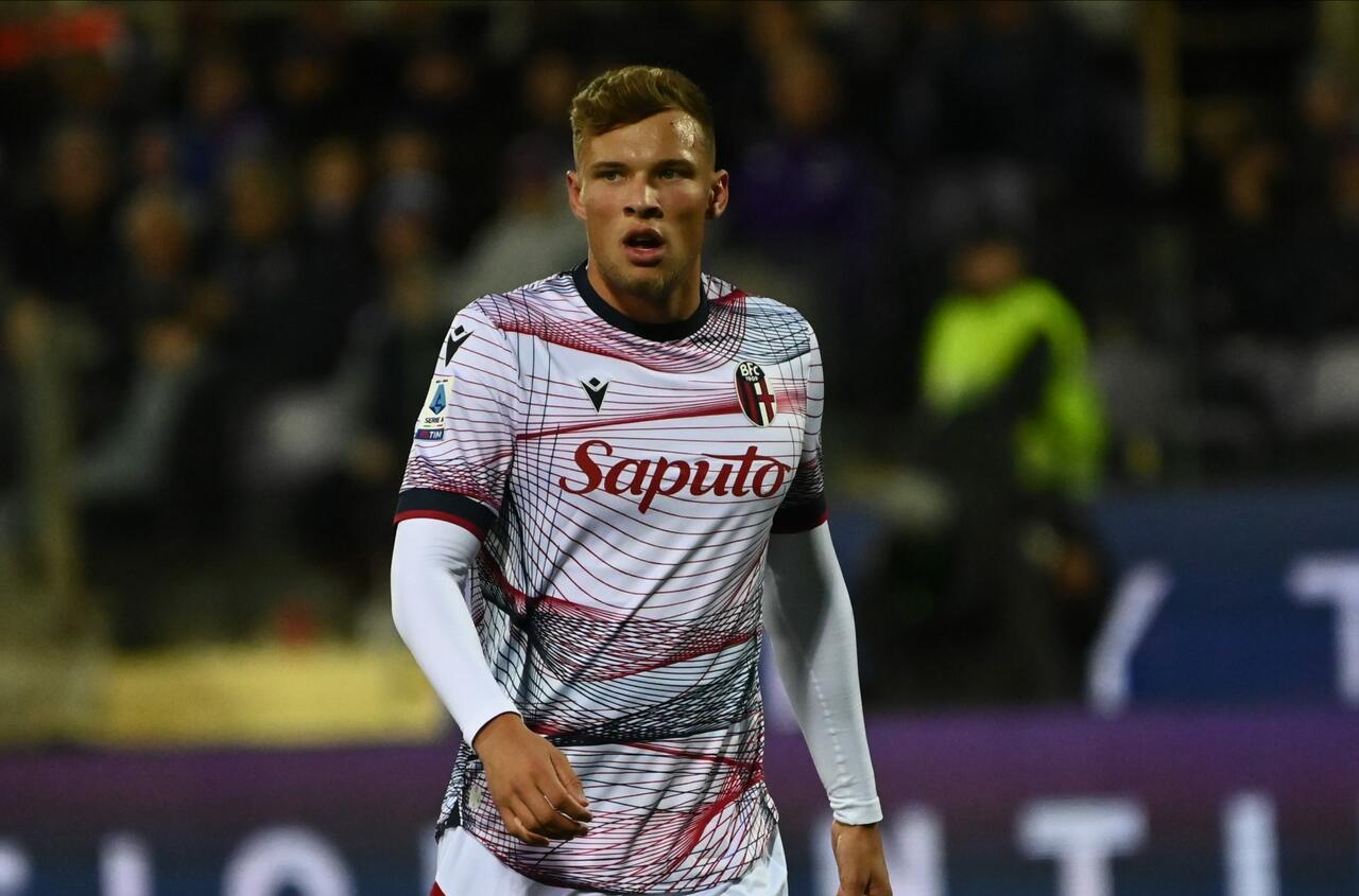 Van Hooijdonk nella gara con il Verona (ph. Bologna 2023-24)